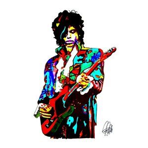 Prince Singer Guitar Pop Rock Music Poster Print Wall Art 13x19